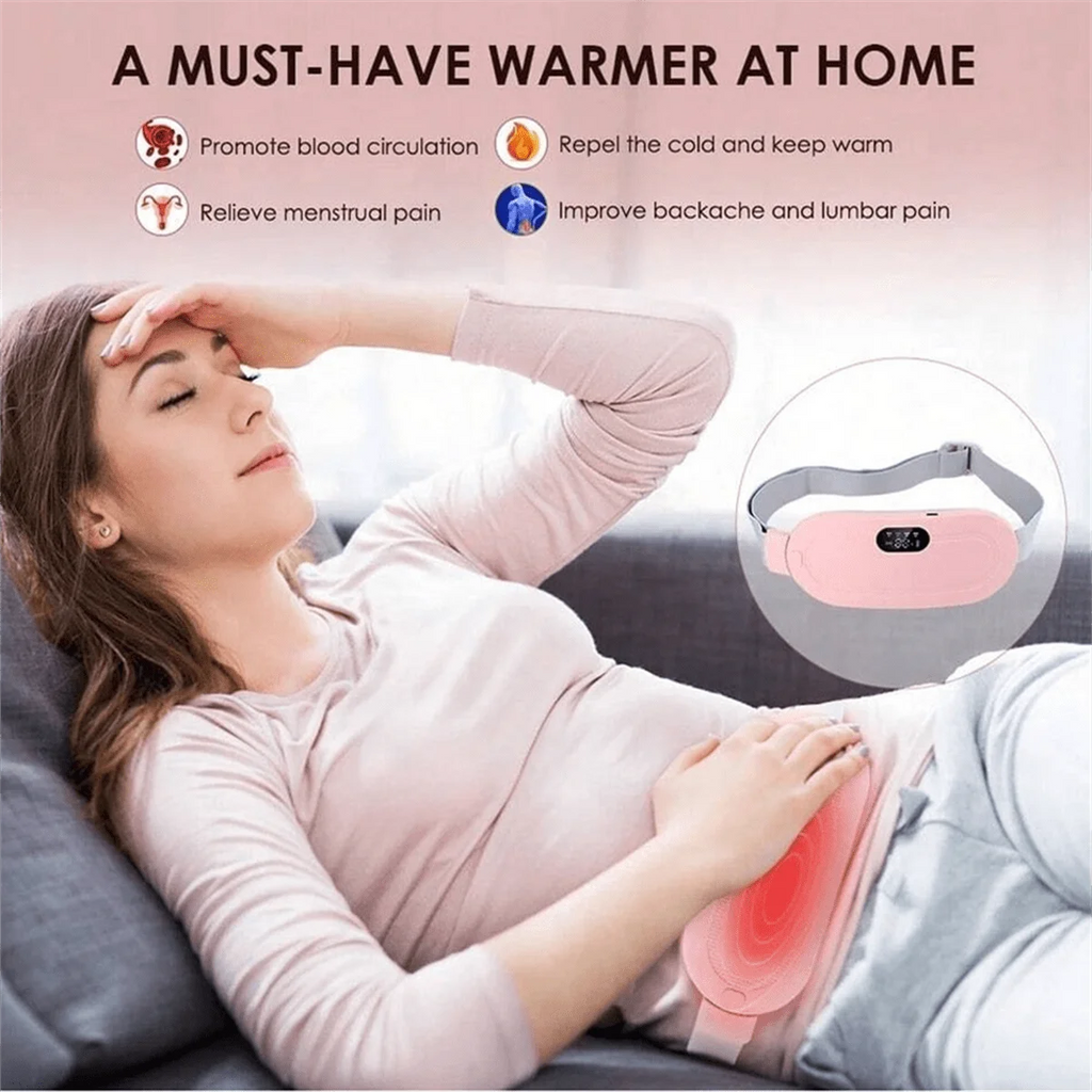 Heatroo ProBelt: rechargeable heated waist massager for menstrual relief