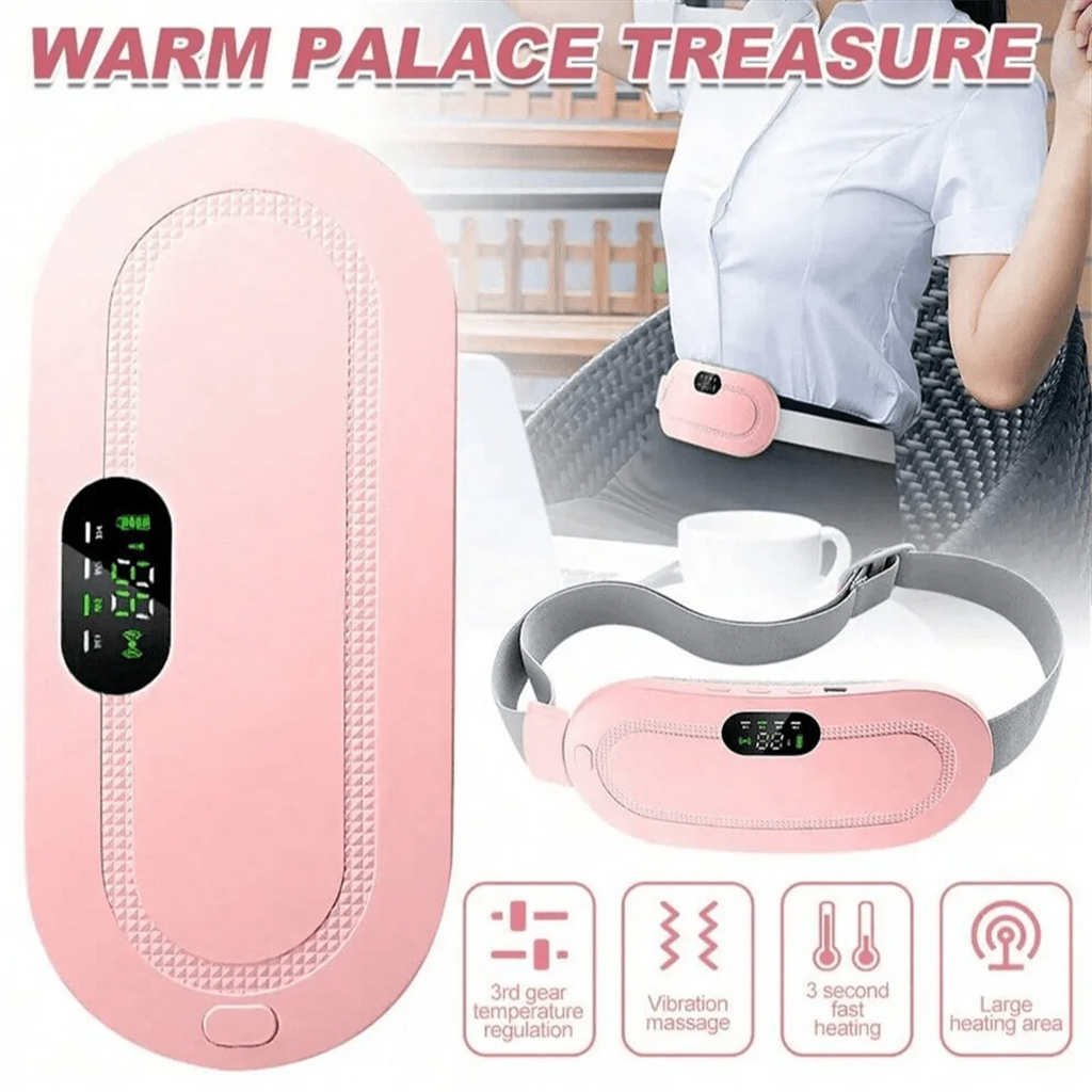 Heatroo ProBelt: rechargeable heated waist massager for menstrual relief